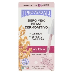 I Provenzali Siero Viso Bifase Dermoattivo Avena - Idratante Lenitivo Pelli Sensibili 30 ml