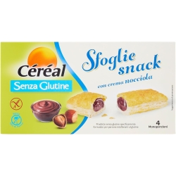 Céréal Sfoglie Snack alla Nocciola Senza glutine 4 monoporzioni