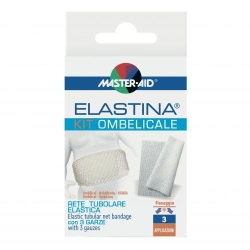 Master Aid kit ombelicale rete tubolare elastica + 3 garze sterili