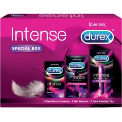 Durex Intense Special Box - 12 profilattici + gel stimolante + vibratore