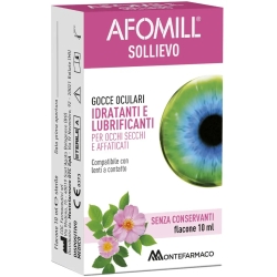 Afomill Sollievo - Gocce Oculari Lubrificanti Con Acido Ialuronico 10 ml