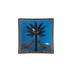 Idee Regalo Piatto Grande Di Vetro Mosaico Blu