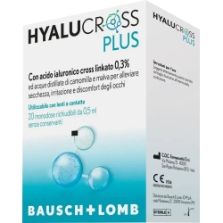 Hyalucross Plus 20 flaconcini - Gocce per occhi secchi e irritati