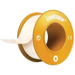 Essity Cerotto In Rocchetto per il Fissaggio di Medicazioni Leukopor - 2,50 x 9,2 Mt