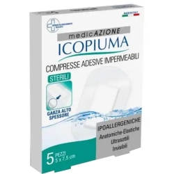 Icopiuma - 5 Compresse Adesive Impermeabili 5 x 7,5 cm