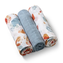 Set 3 Mussole in Garza Blu 70x70 cm