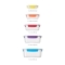 Nest Lock - 5 Contenitori Salvaspazio Ermetici Senza BPA Multicolor