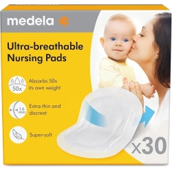 Medela 30 coppette assorbilatte ultra-traspiranti extra sottili confezionate singolarmente