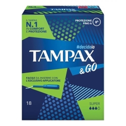 TAMPAX & Go Super - 18 assorbenti interni (Confezione ammaccata)