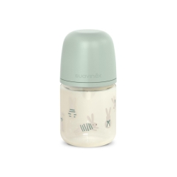 Suavinex wonderland - biberon vetro tettarella in silicone Coniglio verde 120 ml