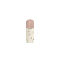 Suavinex wonderland - biberon in vetro e tettarella in silicone Coniglio Rosa 240 ml