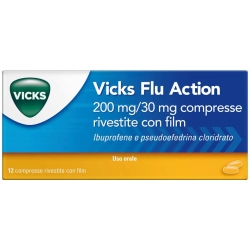 Vicks Flu Action, 12 compresse - raffreddore e influenza