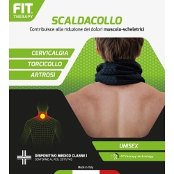 Fit Therapy - Scaldacollo Infrarossi FIR Dispositivo Medico per Cervicale e Dolori Muscolari Nero Taglia Unica