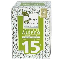 Alcea alus olice & laurel sapone di aleppo fatto a mano 15% 200 gr