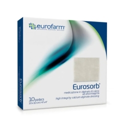 Eurosorb 10 Medicazioni in Alginato di Calcio 5x5 cm