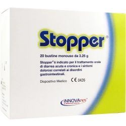 Stopper 20 Bustine - Per diarrea cronica e disordini gastrointestinali Gusto Limone