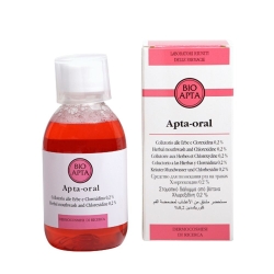 Apta - Oral Rosso - Collutorio con Clorexidina 0,2% e Ratania per Gengive e Gola Infiammate 200 ml