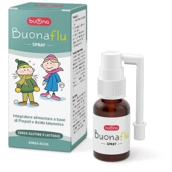 Buonaflu Spray 20 ml - Integratore alimentare a base di propoli e acido ialuronico