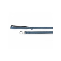 Guinzaglio Reflex Blu - Nylon con Maniglia in Neoprene, Cuciture Riflettenti e Moschettone di Sicurezza 20 x 1200 mm