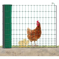 Rete per Pollame - Elettrificabile in Acciaio Inox Verde 50 m x 106 cm