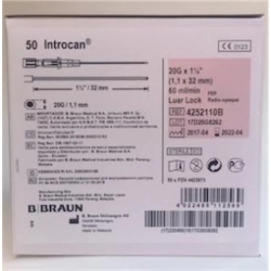 Aghi Cannula Introcan Senza Alette 20Gx32Mm - Confezione 50 Pezzi