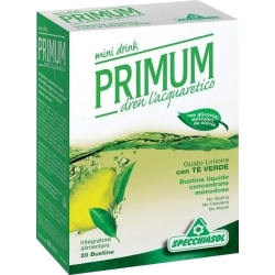Specchiasol Primum Dren Mini Drink 20 bustine - Integratore Drenante Gusto Limone Con Tè Verde
