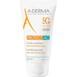 Aderma Crema Solare Viso 50+ SPF Fluido Protect AC Protezione Molto Alta 40 ml