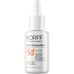 Korff Crema Solare Viso 50+ SPF Siero Protettivo 365 Protection Protezione Molto Alta 50 ml