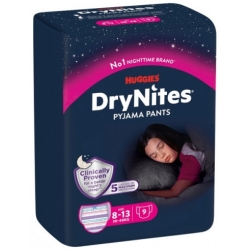 Drynites Girl - Pannolini Mutandina 8-15 Anni (27-57 kg) - 9 Pezzi
