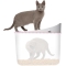 Pixi Box - Lettiera per gatti con Ingresso Superiore Bianca