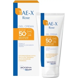 Crema Solare Viso 50+ SPF Gel Per Rosacea E Couperose Tae-X Rose Protezione Molto Alta 60 ml