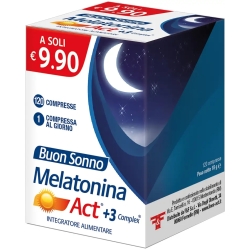 Melatonina Act + 3 Complex 120 Compresse - Integratore Per Il Sonno