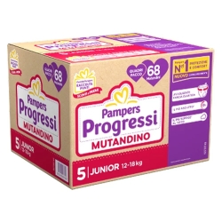 Pampers Progressi Mutandino Junior - 68 Pannolini Taglia 5 (12-18 Kg)