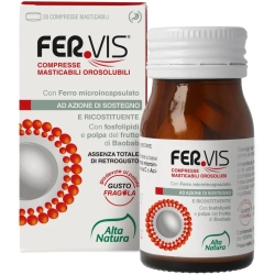 Alta Natura Fervis 20 Compresse Masticabili - Integratore Di Ferro (Confezione Danneggiata)