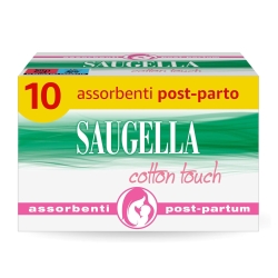 Saugella Cotton touch - 10 assorbenti post-parto in cotone