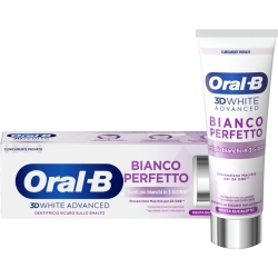 ORAL B 3d White Advanced Bianco Perfetto - Dentifricio Menta Eucalipto 75 ml