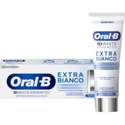 ORAL B 3D White Advanced Extra Bianco - Dentifricio Sbiancante Menta Fredda 75 ml