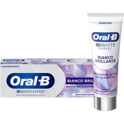ORAL B 3D White Expert Bianco Brillante - Dentifricio Menta Piperita Rinfrescante 75 ml