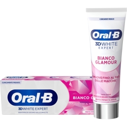 ORAL B 3D White Expert Bianco Glamour - Dentifricio Sbiancante Menta Piperita Dolce 75 ml