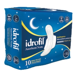 Idrofil 10 assorbenti Notte con ali