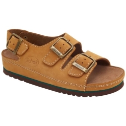 Scholl Air Bag Back Strap - Sandali Bioprint Con Tomaia In Nubuck E Plantare Ergonomico Taglia 37 cuoio