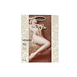 Solidea Venere - collant Tutto Nudo 70 den (12-15 Mmhg) Compressione Graduata Taglia M Nudo Camel
