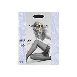 Solidea Marilyn - Autoreggente 140 Den (12-15 Mmhg) Compressione Graduata Taglia 3-Ml Nera