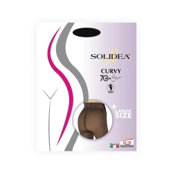 Solidea Curvy - collant 70 Den (12-15 Mmhg) Taglia 3-Ml-Xl Nero