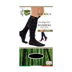 Solidea Bamboo Square - gambaletti Unisex ( 18-24 Mmhg) Compressione Graduata Taglia 4-Xl Grigio