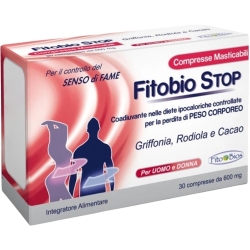 Fitobio Stop 30 Compresse Masticabili - Integratore Per La Perdita Di Peso Corporeo