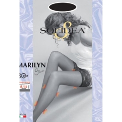 Solidea Marilyn 30 Sheer - Calza Autoreggente a Compressione Graduata Taglia ML Visone