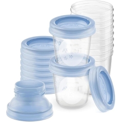 Avent Set Sistema Via - 10 contenitori per conservazione latte materno