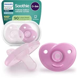 Avent Soothie - 2 Succhetti in silicone 0-6M Rosa E Viola