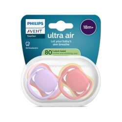 Avent Ultra Air - 2 Succhietti in silicone 18M+ Rosa E Rosso